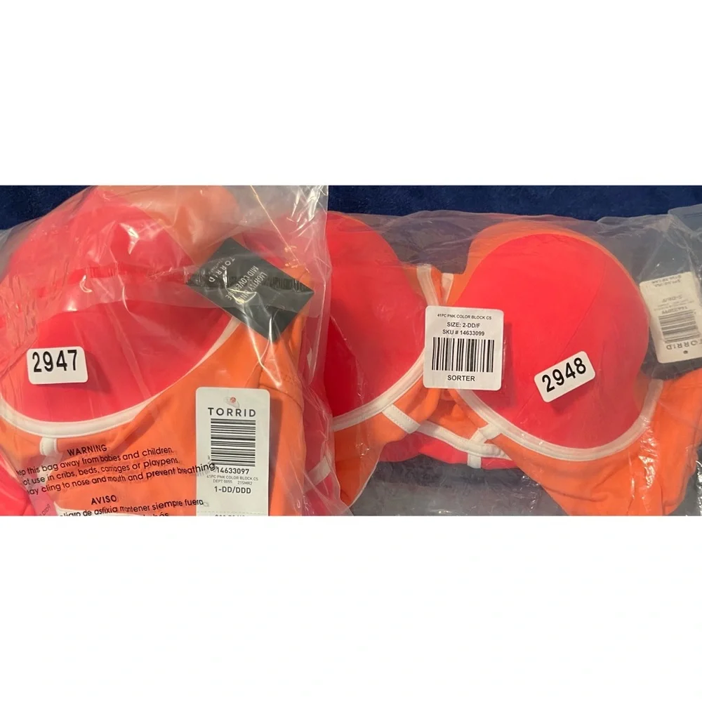 Torrid Underwire Pink Color Block One-Piece Swimsuit NWT SZ 1 DD-DDD/2DD-F - Picture 12 of 14